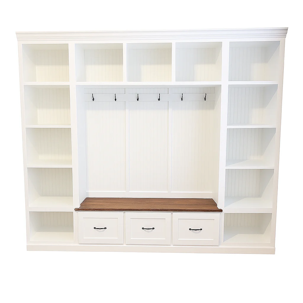 Atlanta Entryway Shoe Storage Bench | Standing Coat Rack | Entryway Furniture | Shoe Cabinet | Mudroom Bench | Hall Tree - Image 11