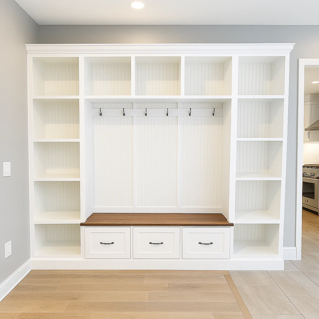 Atlanta Entryway Shoe Storage Bench | Standing Coat Rack | Entryway Furniture | Shoe Cabinet | Mudroom Bench | Hall Tree - Image 6