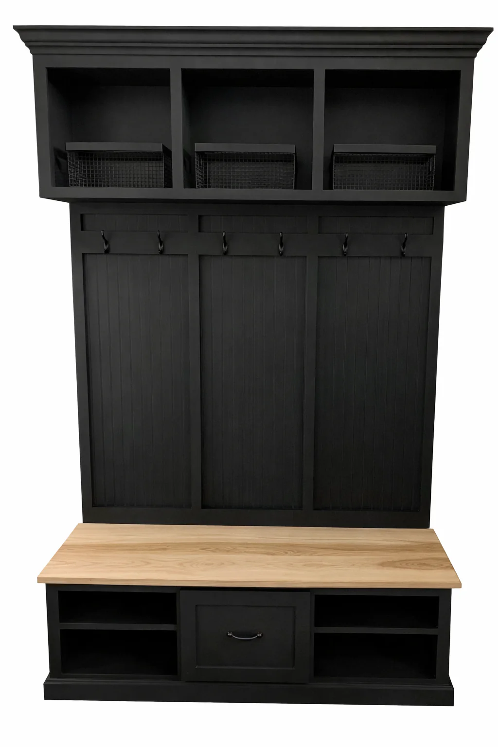 Birmingham Entryway Shoe Storage Bench with Coat Rack | Hall Tree & Mudroom Bench – Custom Wood Furniture - Image 6