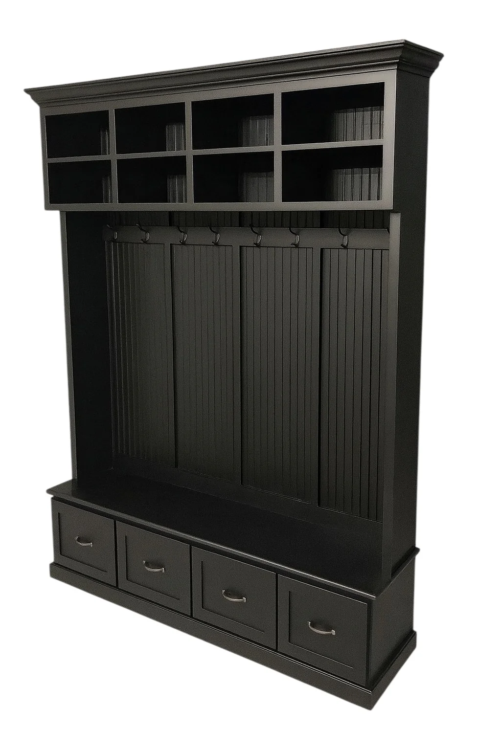 Branson Entryway Storage Bench with Coat Rack | 4-Section Hall Tree for Mudroom Organization | Custom Entryway Furniture - Image 12