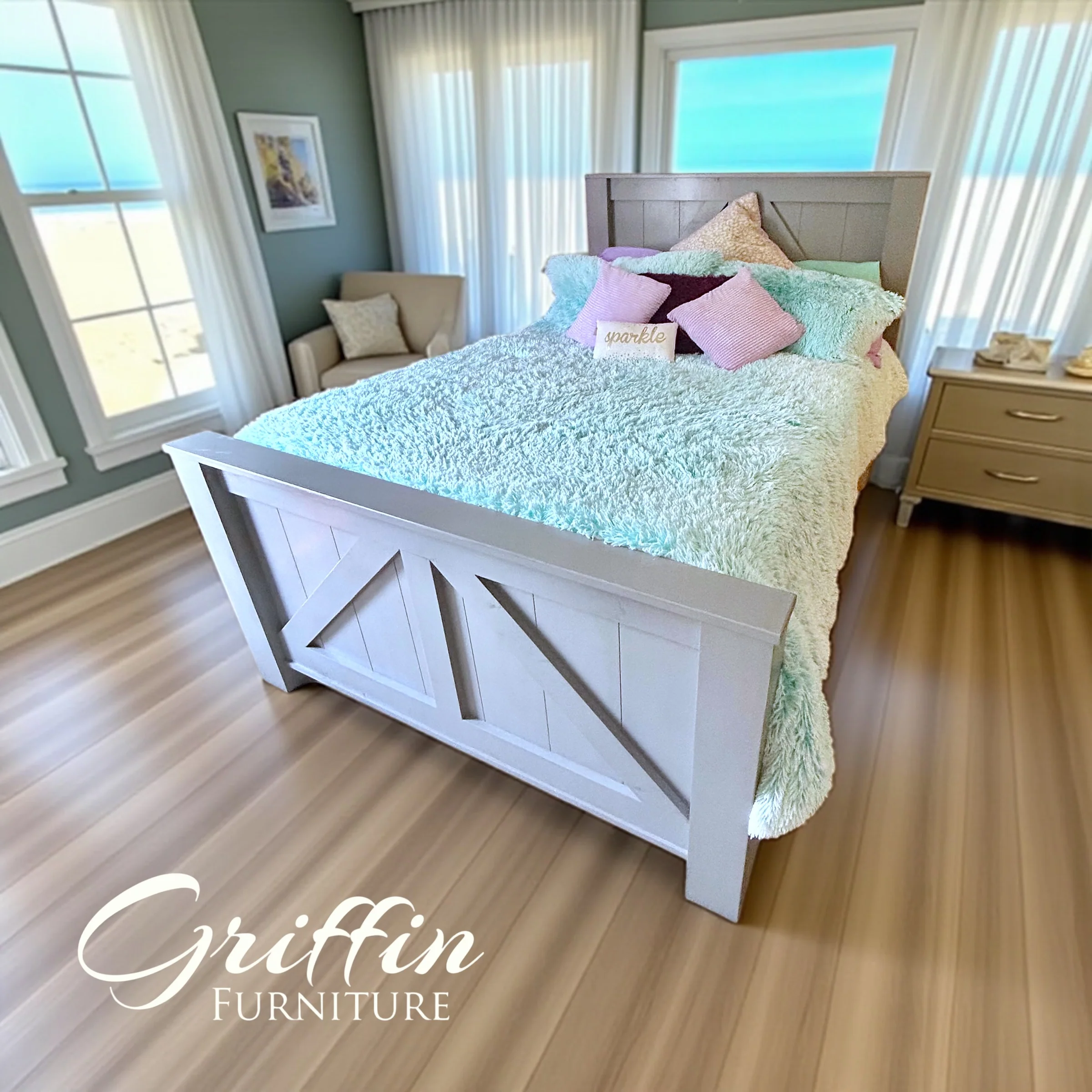 Brooklyn Custom Wood Bed Frame with Storage Drawers | All Bed Sizes | Handmade & Ships Free Nationwide - Image 5