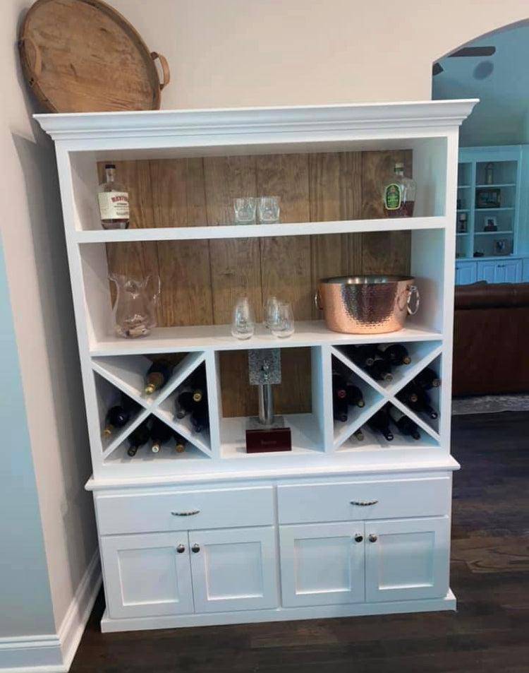 Buxton Wine Bar & Liquor Cabinet | Coffee Bar Station | Wine Cabinet & Kitchen Storage Bar – Custom Wood Furniture - Image 3