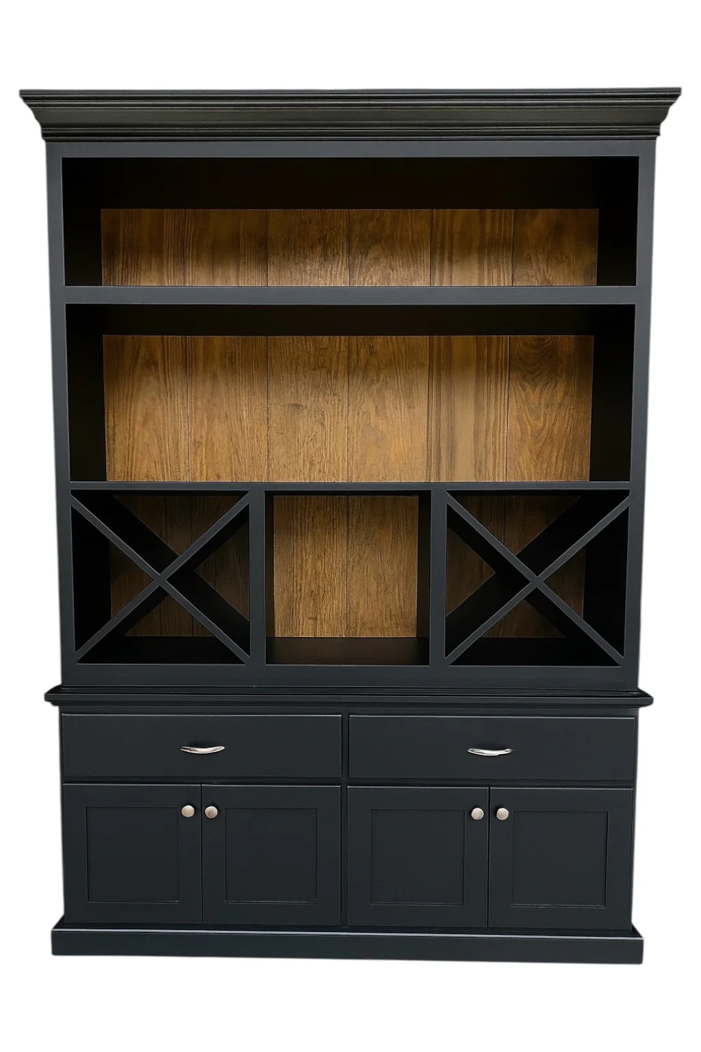 Buxton Wine Bar & Liquor Cabinet | Coffee Bar Station | Wine Cabinet & Kitchen Storage Bar – Custom Wood Furniture - Image 5