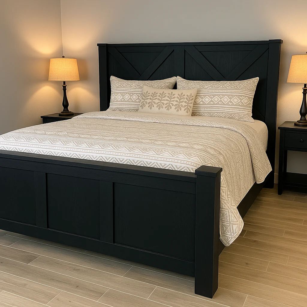 Cape Coral Wooden Bed Frame | Sturdy Platform Bed | Rustic & Stylish Handmade Furniture - Image 6
