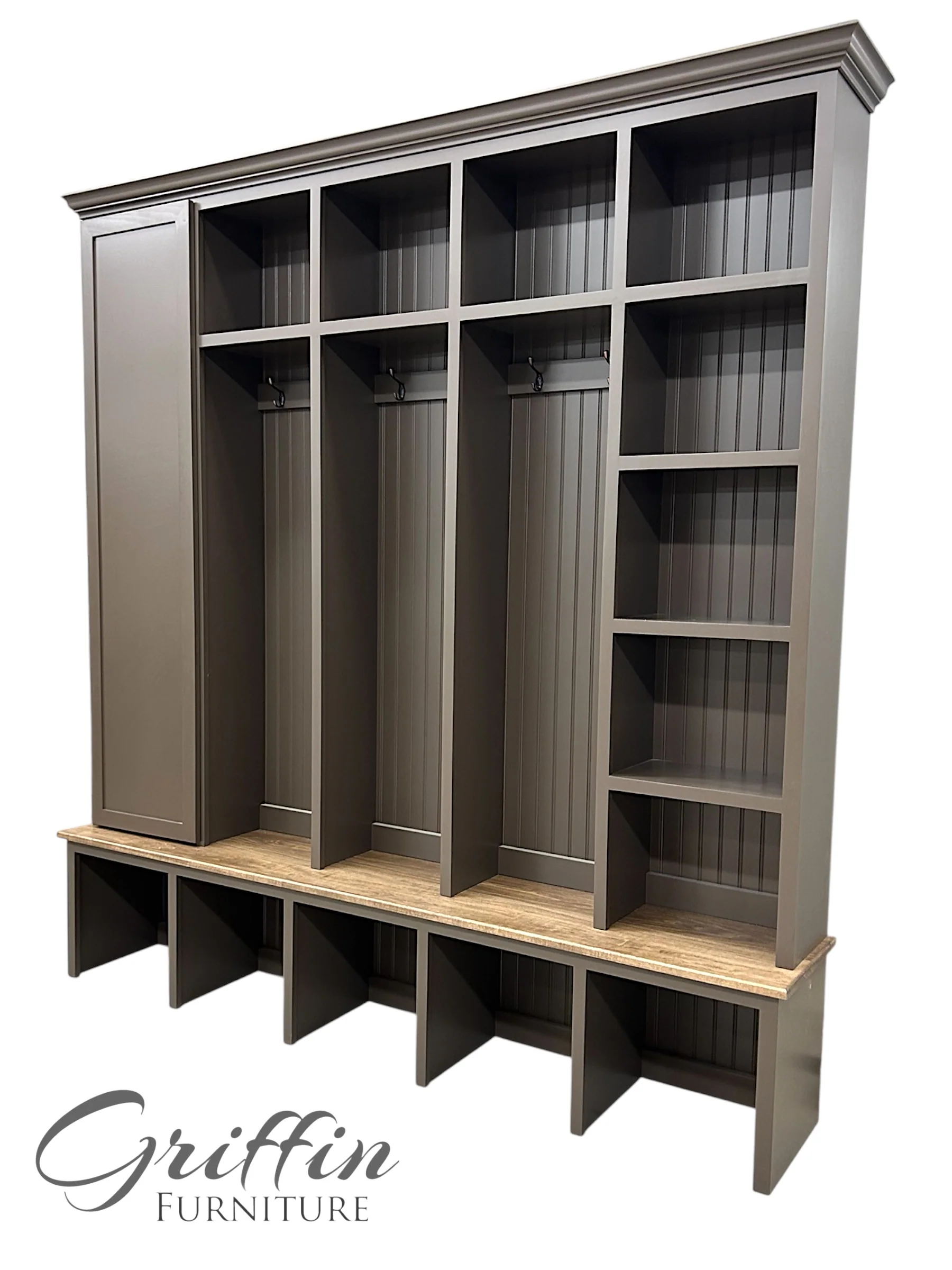 Colorado Mudroom Locker Bench with Hall Tree | Custom Storage Solution for Entryways - Image 4
