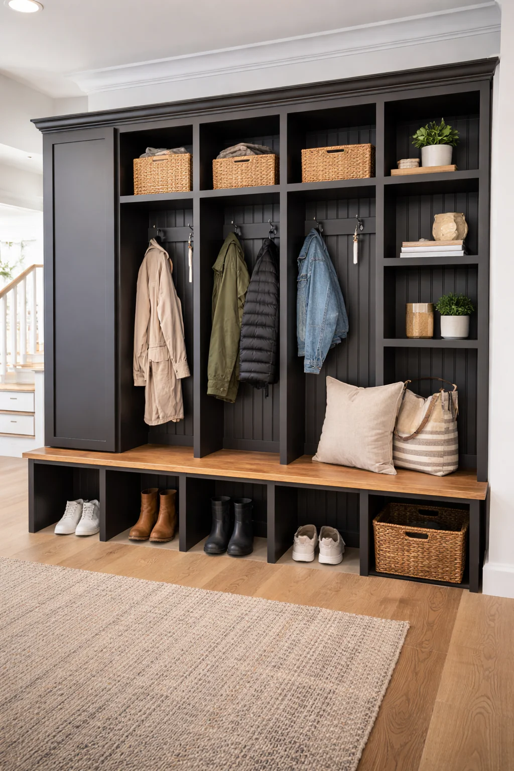 Colorado Mudroom Locker Bench with Hall Tree | Custom Storage Solution for Entryways - Image 5