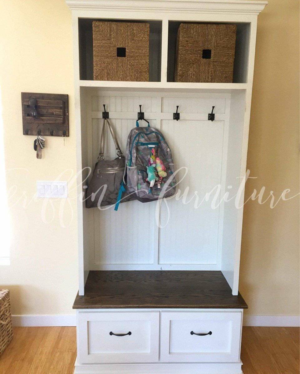 Georgia Mudroom Bench with Shoe Storage | 2-Section Hall Tree Coat Rack | Entryway Organizer Cabinet | Solid Wood Mudbench Furniture - Image 3