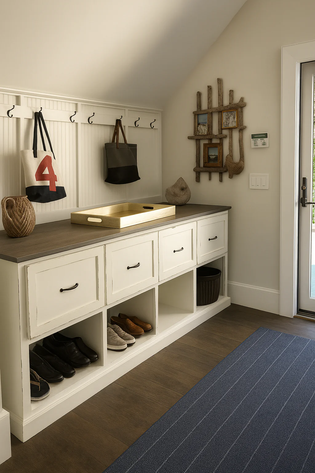Markley Entryway Hall Tree Bench with Storage – Custom Mudroom Organizer with Hooks, Cubbies & Bench Seating - Image 2