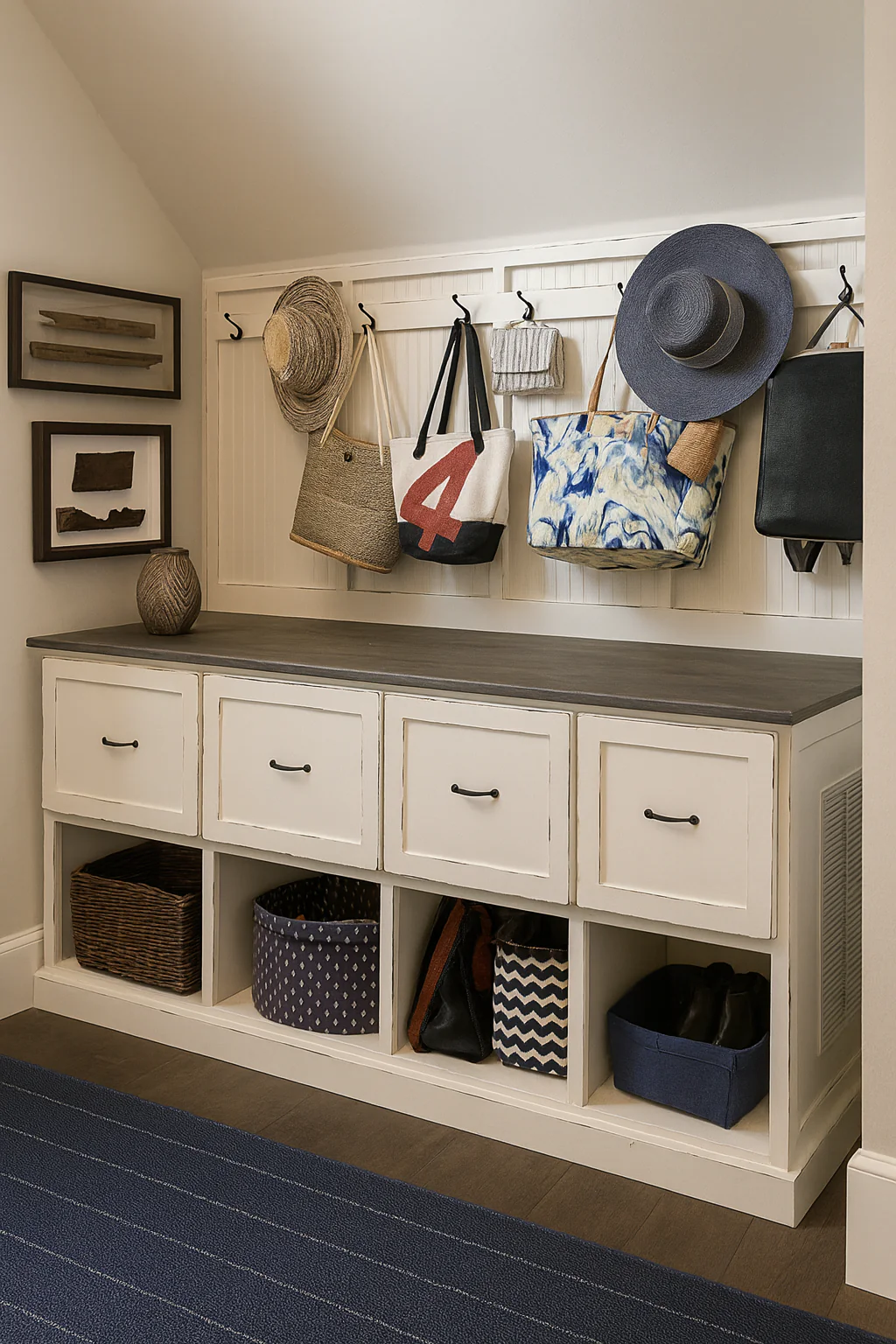 Markley Entryway Hall Tree Bench with Storage – Custom Mudroom Organizer with Hooks, Cubbies & Bench Seating - Image 3