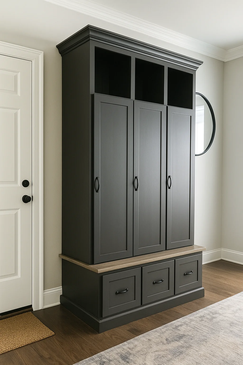Maryland Locker Entryway Bench with Shoe Storage – Custom Mudroom Seating & Organization | Griffin Furniture - Image 2