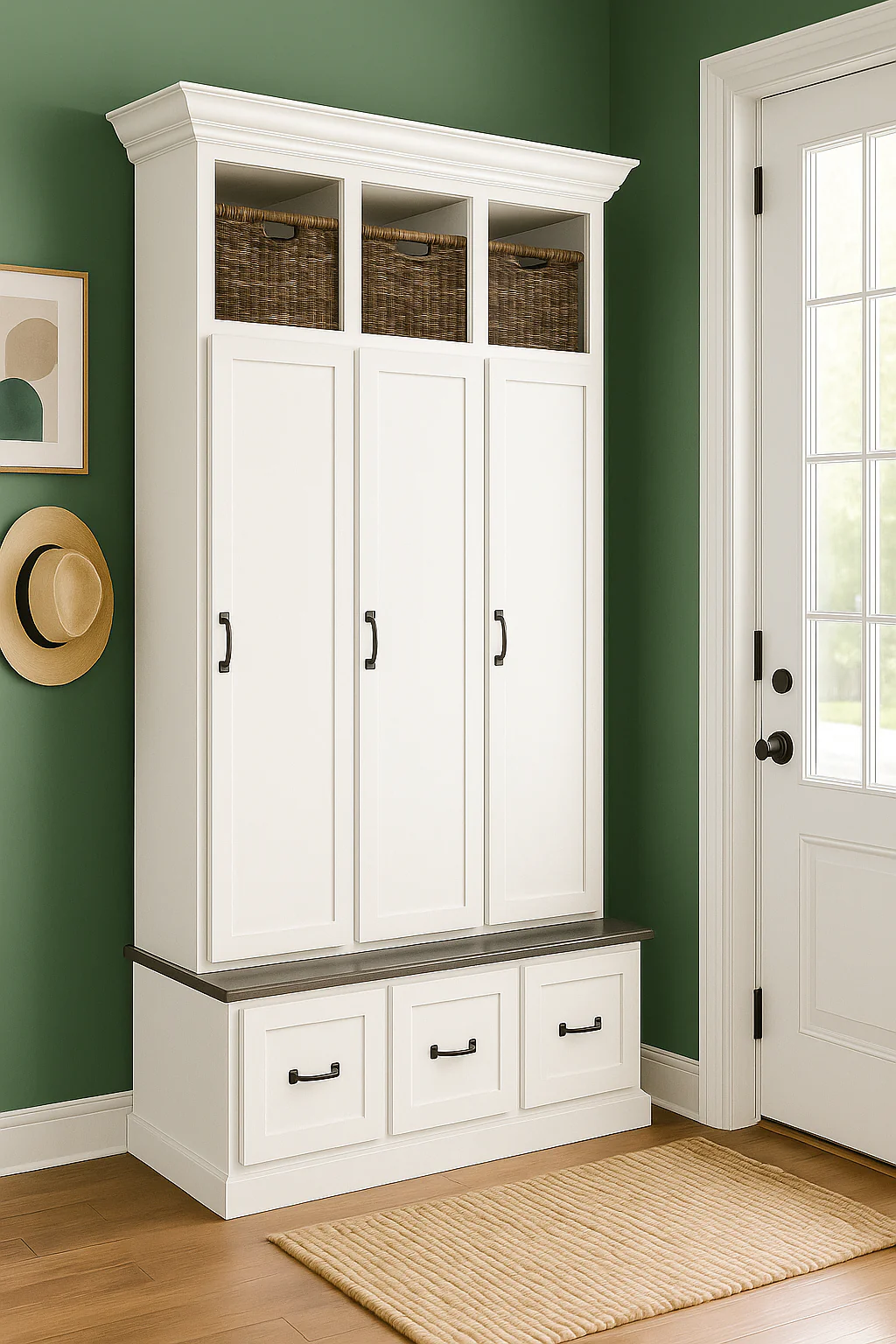 Maryland Locker Entryway Bench with Shoe Storage – Custom Mudroom Seating & Organization | Griffin Furniture - Image 5
