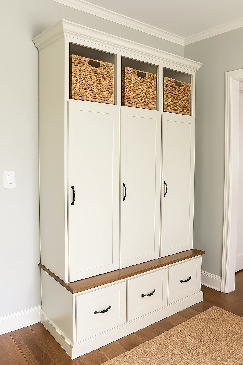 Maryland Locker Entryway Bench with Shoe Storage – Custom Mudroom Seating & Organization | Griffin Furniture - Image 11
