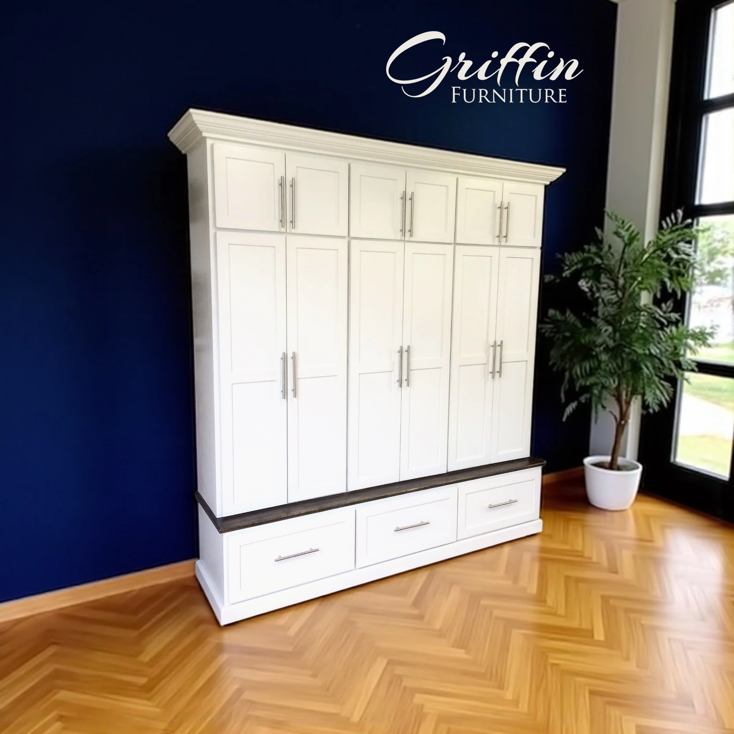Michigan Customizable Handcrafted Mudroom Bench with Storage & Hooks