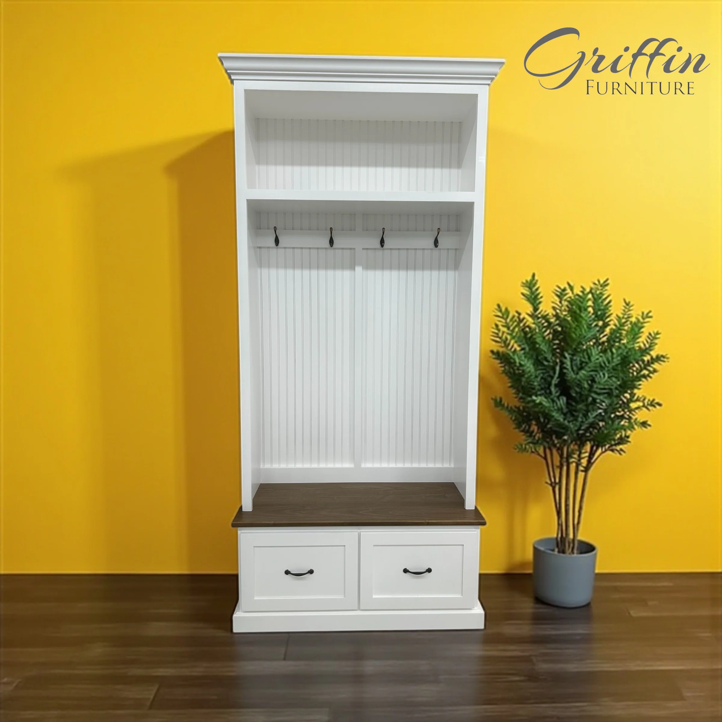 Nashville Customizable Mudroom Coat Rack with Bench & Storage Drawers