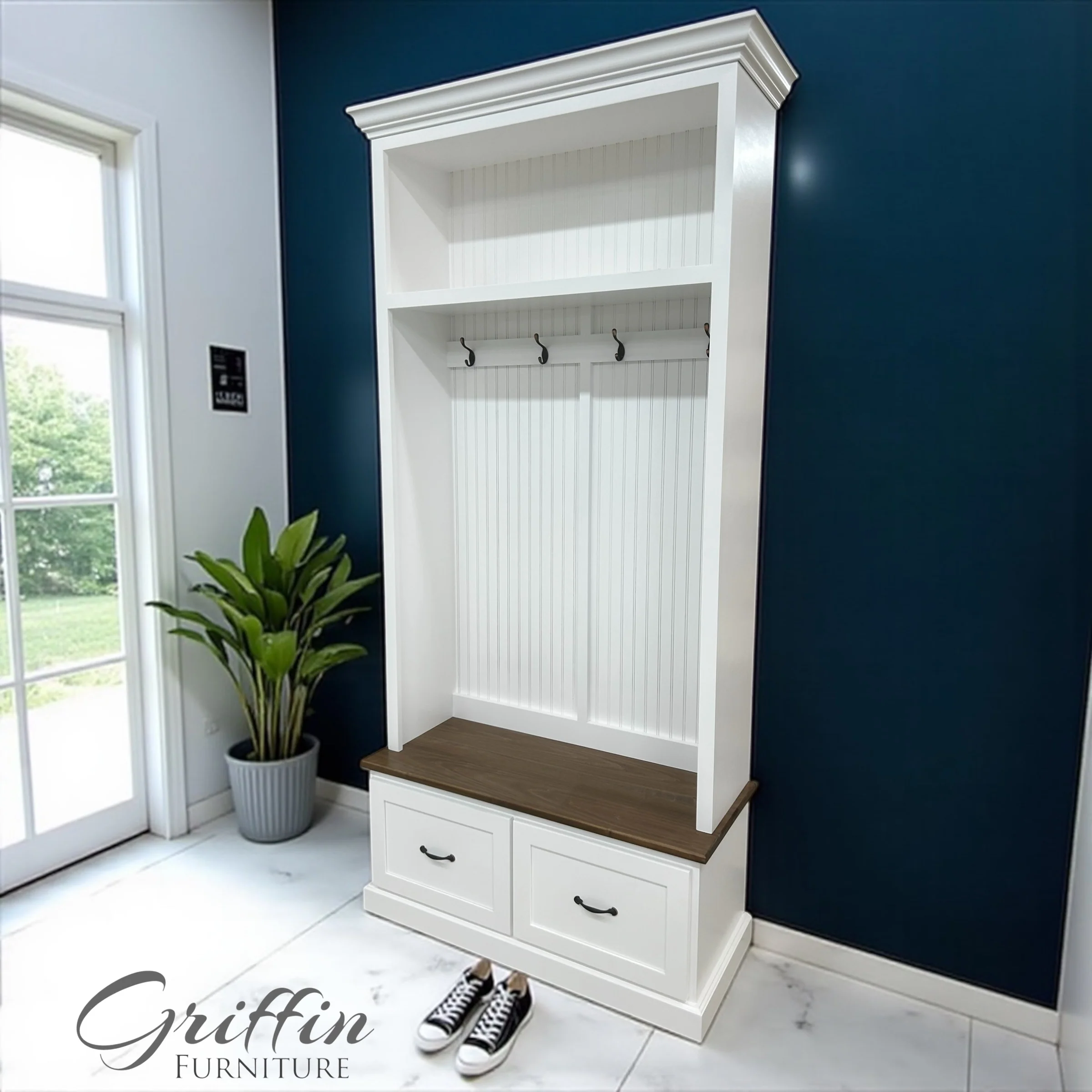 Nashville Customizable Mudroom Coat Rack with Bench & Storage Drawers - Image 2