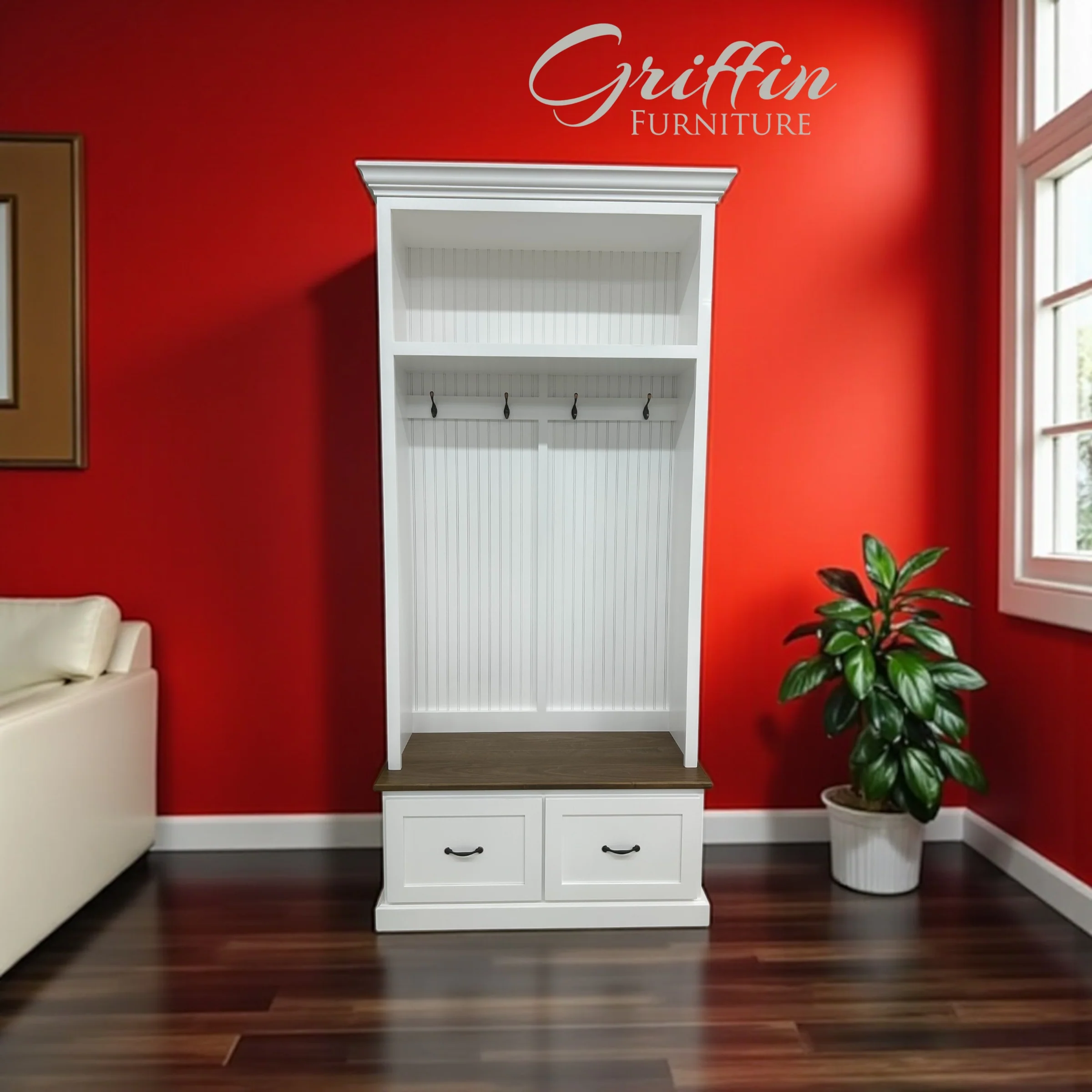 Nashville Customizable Mudroom Coat Rack with Bench & Storage Drawers - Image 3