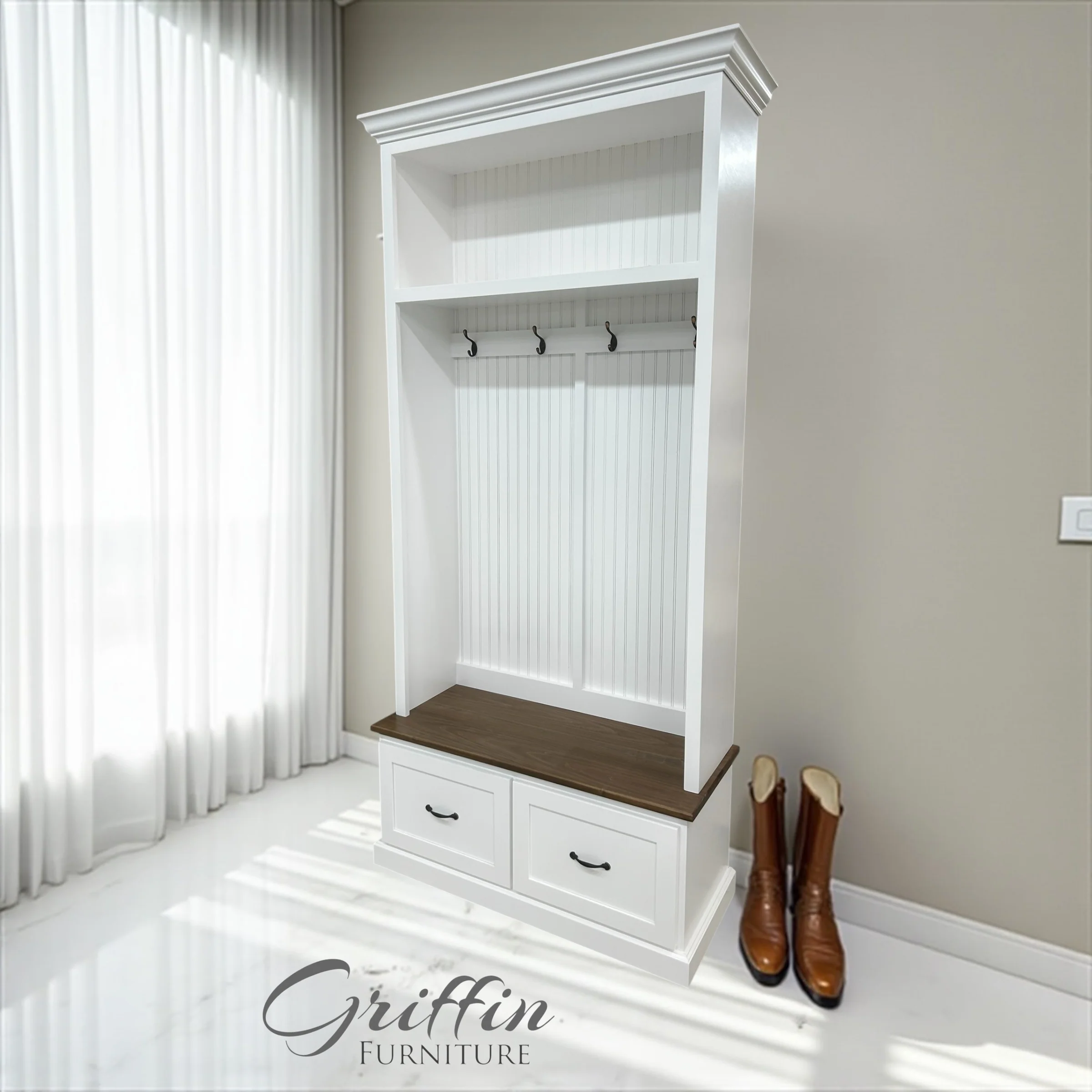 Nashville Customizable Mudroom Coat Rack with Bench & Storage Drawers - Image 9