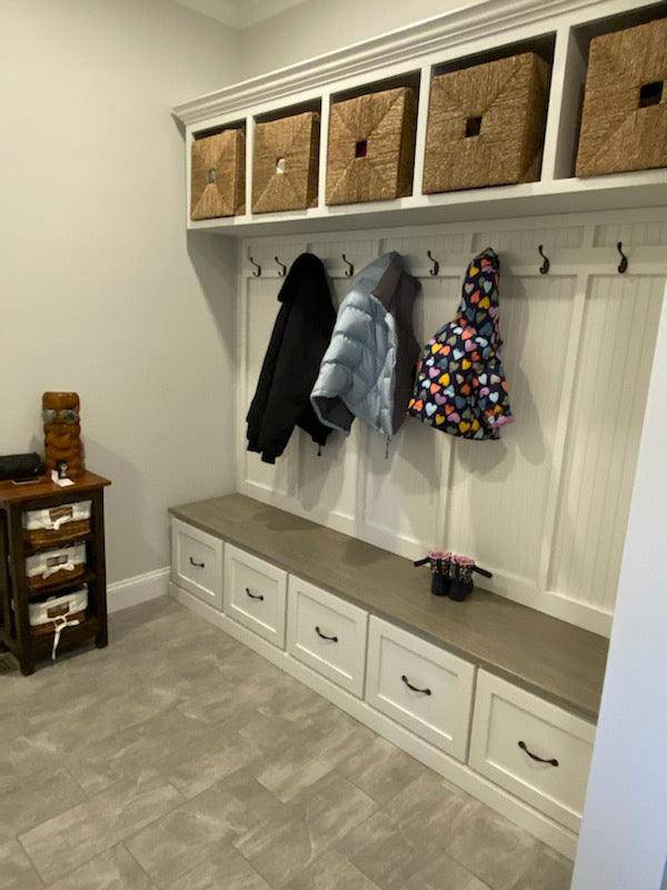 New York entryway bench shoe storage mudroom furniture (5-section) - Image 3