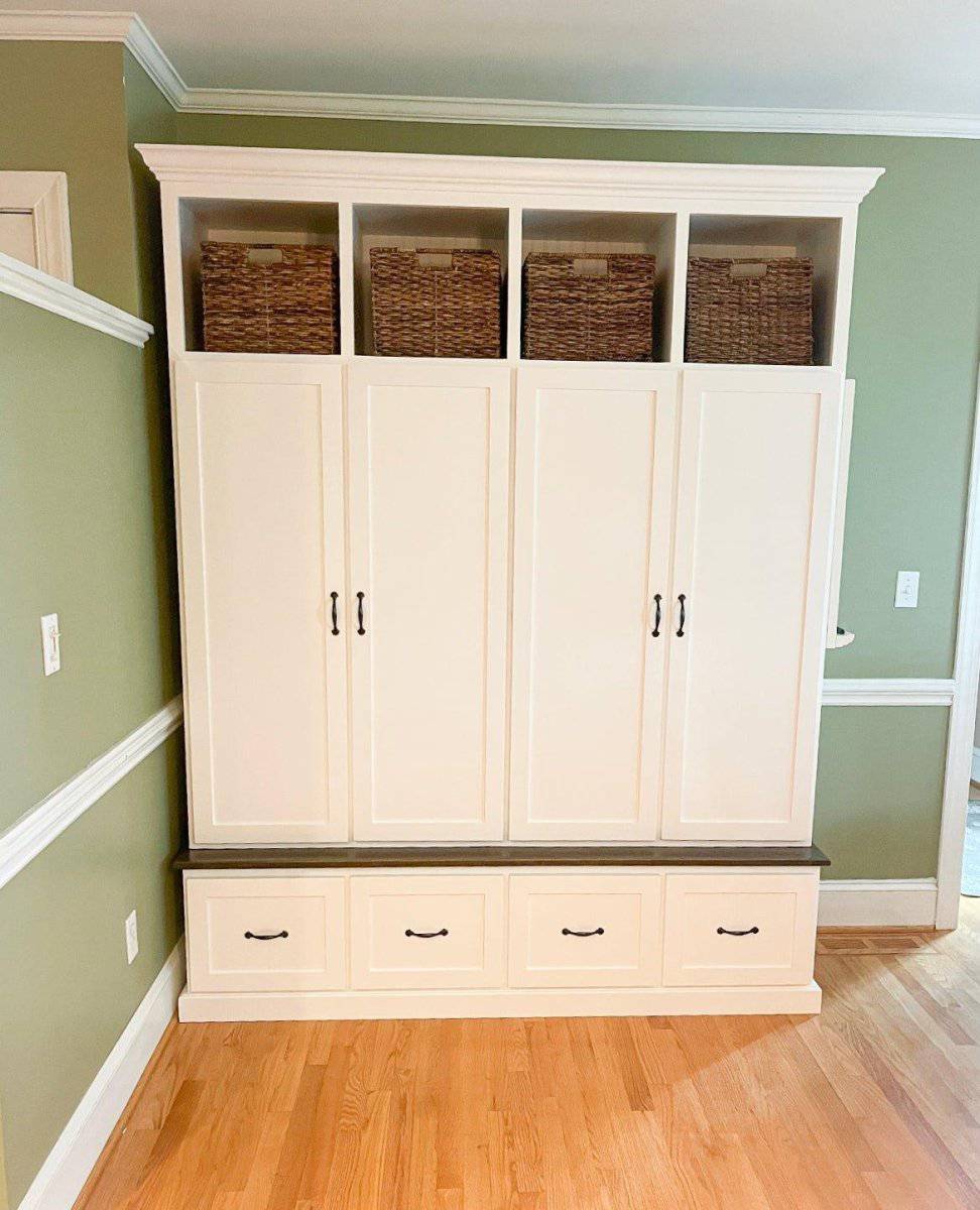 North Carolina Coat and Shoe Storage Bench – Entryway Organizer & Hallway Storage Rack | Custom Wood Furniture - Image 12