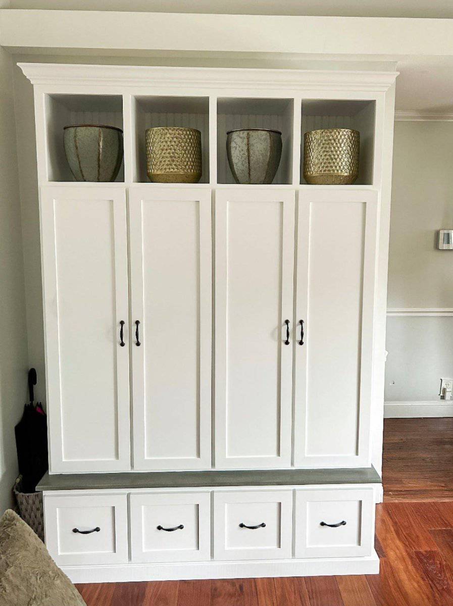 North Carolina Coat and Shoe Storage Bench – Entryway Organizer & Hallway Storage Rack | Custom Wood Furniture - Image 6