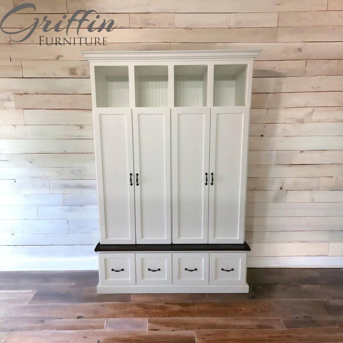 North Carolina Coat and Shoe Storage Bench – Entryway Organizer & Hallway Storage Rack | Custom Wood Furniture - Image 7