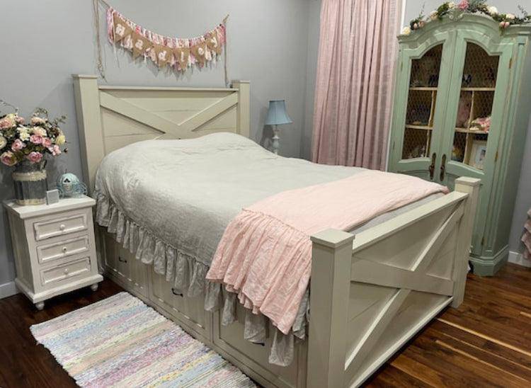 Ohio Solid Wood Bed Frame with Storage Drawers – Handmade Farmhouse Bed | Custom King & Queen Sizes | Griffin Furniture - Image 7