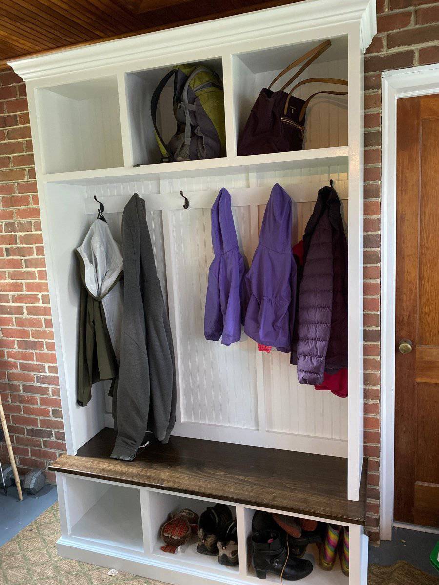 Pennsylvania Hall Tree with Shoe Storage Bench – 3-Section Entryway Organizer | Custom Mudroom Furniture - Image 5