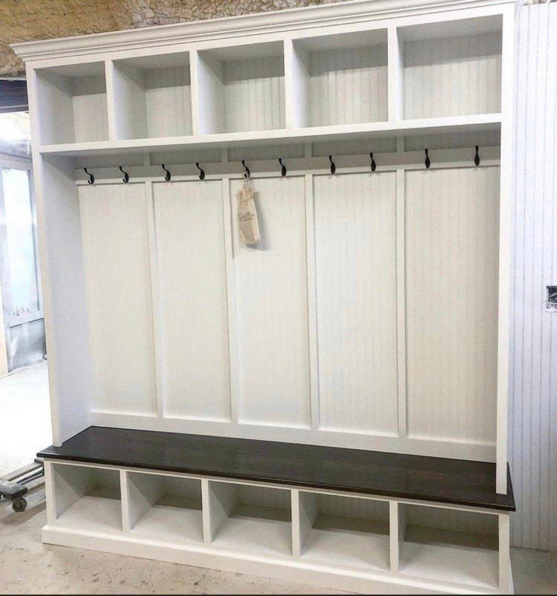 Pennsylvania 5-Section Entryway Bench with Storage – Custom Mudroom Seating | Solid Wood Hall Tree Organizer - Image 5