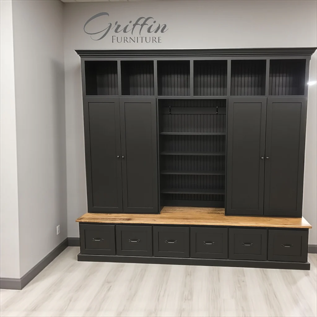Tennessee Hall Tree with Shoe Storage – Solid Wood Mudroom Locker with Shoe Storage & Coat Rack - Image 3