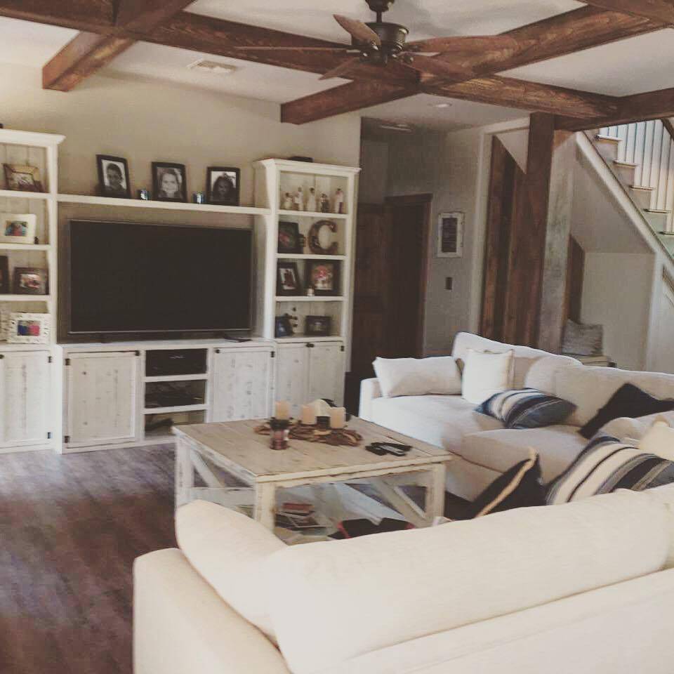 Texas Custom Wood Entertainment Center | Solid Wood TV Stand with Storage | Handcrafted Media Console - Image 8