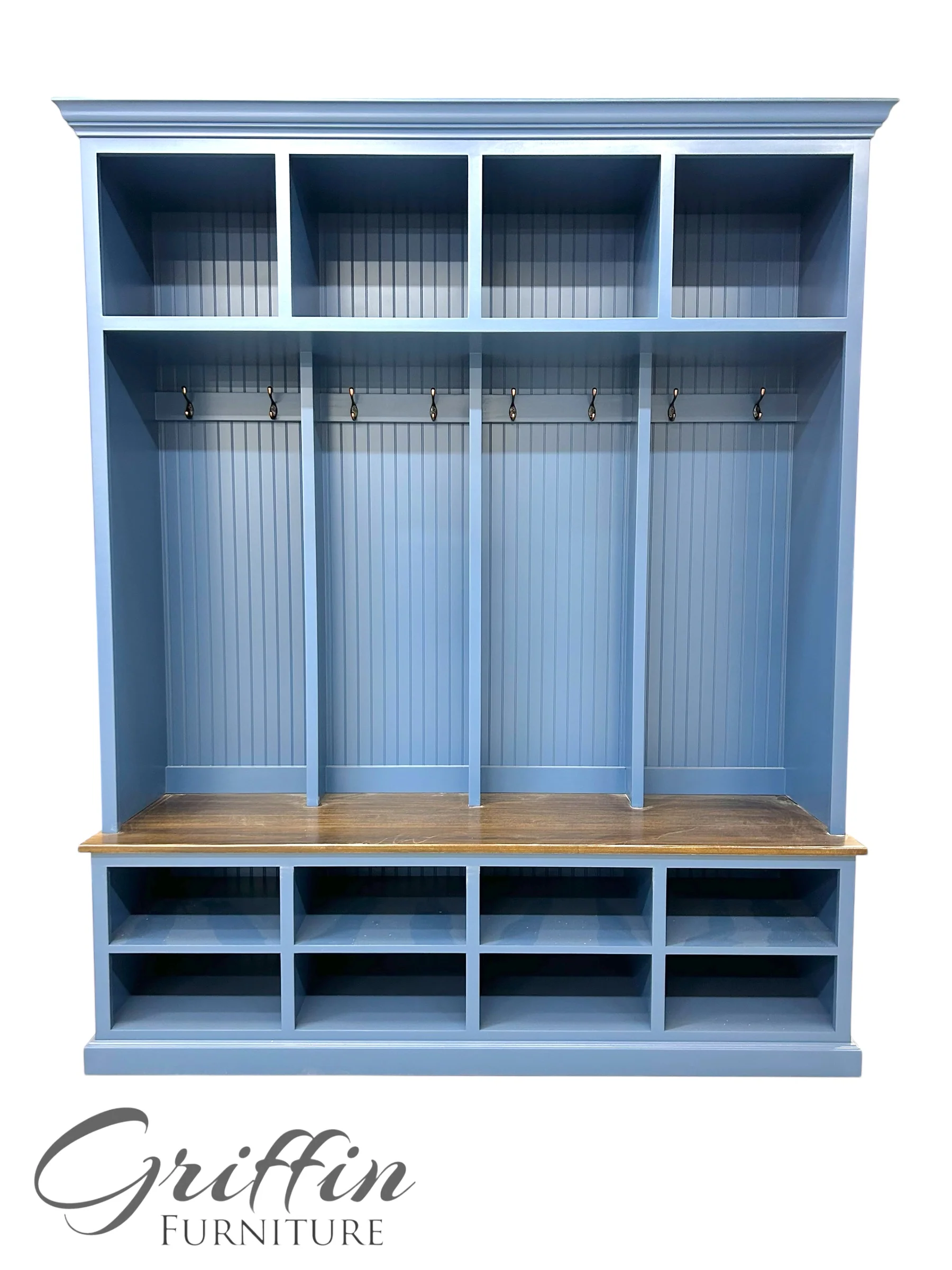 The Lewis Mudroom Locker – Stylish Entryway Storage & Organization Solution | Custom Wood Hall Tree with Cubbies & Hooks - Image 10
