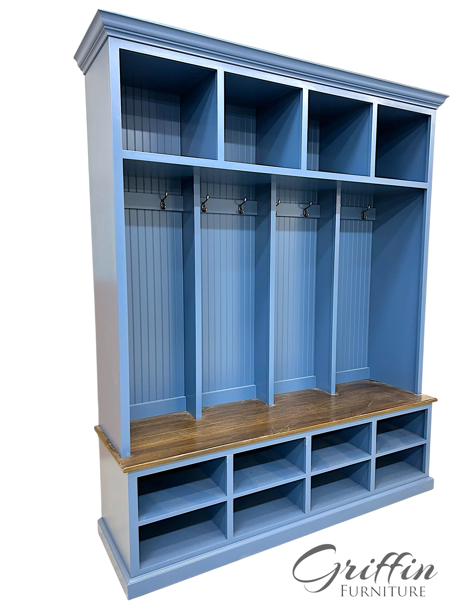 The Lewis Mudroom Locker – Stylish Entryway Storage & Organization Solution | Custom Wood Hall Tree with Cubbies & Hooks - Image 2