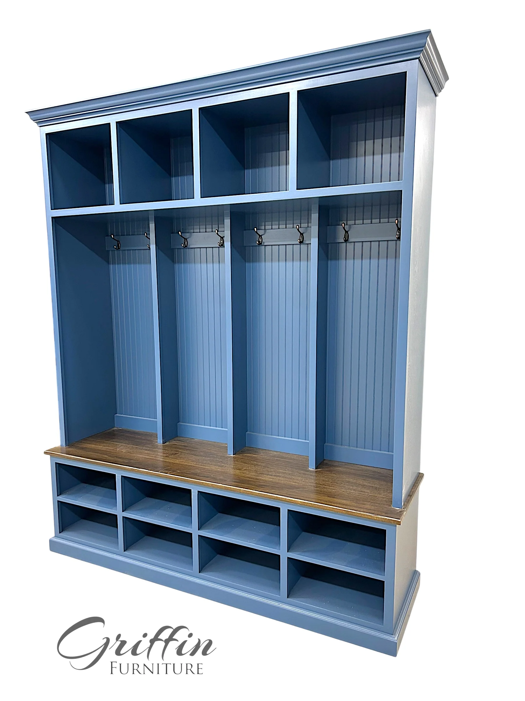 The Lewis Mudroom Locker – Stylish Entryway Storage & Organization Solution | Custom Wood Hall Tree with Cubbies & Hooks - Image 7