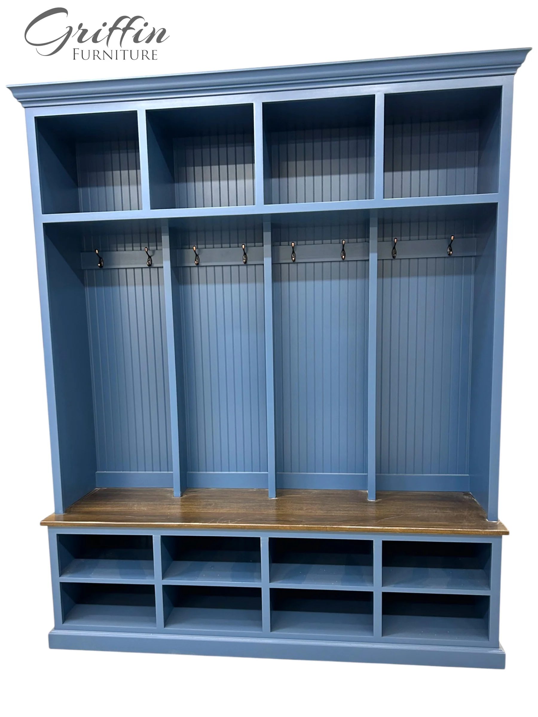 The Lewis Mudroom Locker – Stylish Entryway Storage & Organization Solution | Custom Wood Hall Tree with Cubbies & Hooks - Image 8